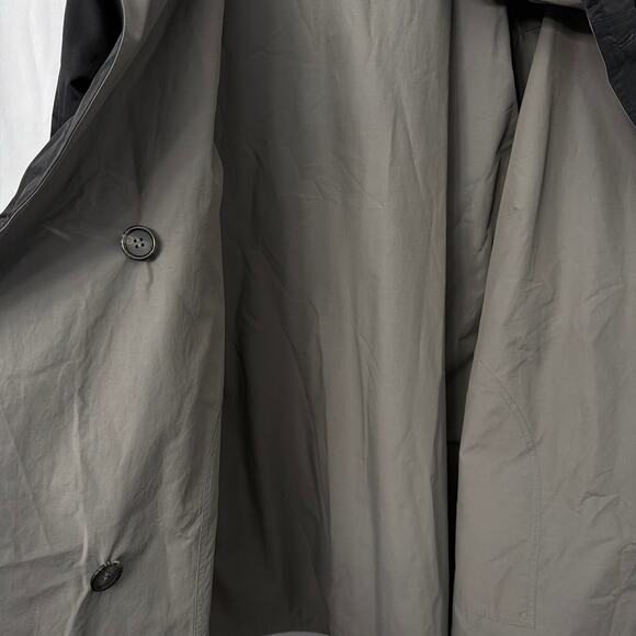 Eileen Fisher Rain Coat Womens 1X Hooded Black Button Up - Picture 3 of 9